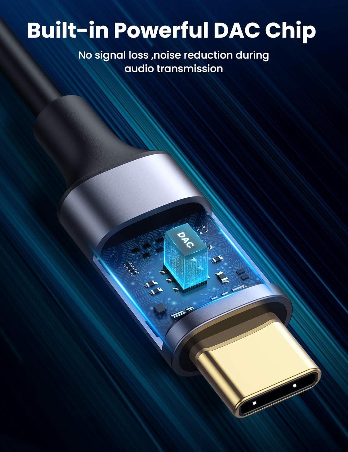 imageUGREEN USB C to RCA Audio Cable Type C to 2RCA Male Jack Plug Adapter Car Auxiliary Stereo Speaker Amp Cord Compatible with iPhone 17 16 Pro Max16 Pro16 Plus iPad Pro Galaxy S25 Pixel 10 Pro 5FT