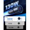 imageUGREEN 130W USB C Car Charger Type C Car Charger Adapter Compatible with iPhone 17 17 Air 17 Pro 17 Pro Max 16 16 Plus 16 Pro 16 Pro Max 15 14 13 12 Galaxy S24 S23 Ultra iPad MacBook and More