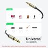 imageUGREEN 18 to 14 Stereo Cable 35mm TRS to 635mm Audio Cable Guitar to Aux Male Cord with Zinc Alloy Housing and Nylon Braid for Guitar Laptop Home Theater Devices Speaker and Amplifiers 66FT10FT