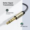 imageUGREEN 18 to 14 Stereo Cable 35mm TRS to 635mm Audio Cable Guitar to Aux Male Cord with Zinc Alloy Housing and Nylon Braid for Guitar Laptop Home Theater Devices Speaker and Amplifiers 66FT66FT