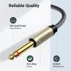 imageUGREEN 18 to 14 Stereo Cable 35mm TRS to Dual 635mm 14 TS Mono Y Splitter Audio Cord Adapter Compatible with iPhone PC Computer Sound Card Mixer Multimedia Speaker Home Stereo System 66FT10FT