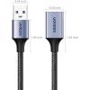 imageUGREEN 2 Pack USB Extension Cable 3 FT 3 FT Nylon Braided Extender Compatible With Webcam Camera Phone Hub Mouse Keyboard Printer Hard Drive Headset10 FT