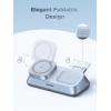 imageUGREEN 25W Qi2 Certified 3in1 Magflow Wireless Charging Stand Magsafe Fast Wireless Charger for iPhone 171615141312 AirPods and Apple Watch Desk Stand with Adjustable Angle