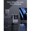 imageUGREEN 300W 48000mAh Portable Charger Power Bank with Smart Digital Display Lighting and SOS Mode 153Wh 5 Ports USB C Battery Pack for Outdoor Camping and Home Backup for Laptop and More