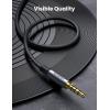 imageUGREEN 35mm Audio Cable Braided 4Pole TRRS HiFi Stereo Jack Shielded Male to Male AUX Cord Compatible with iPad Samsung Phones Tablets Car Home Stereos Headphones Speaker 3FT16FT
