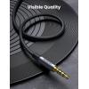 imageUGREEN 35mm Audio Cable Braided 4Pole TRRS HiFi Stereo Jack Shielded Male to Male AUX Cord Compatible with iPad Samsung Phones Tablets Car Home Stereos Headphones Speaker 3FT3FT
