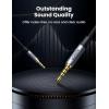 imageUGREEN 35mm Audio Cable Braided 4Pole TRRS HiFi Stereo Jack Shielded Male to Male AUX Cord Compatible with iPad Samsung Phones Tablets Car Home Stereos Headphones Speaker 3FT6FT