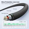 imageUGREEN 35mm Audio Cable Braided 4Pole TRRS HiFi Stereo Jack Shielded Male to Male AUX Cord Compatible with iPad Samsung Phones Tablets Car Home Stereos Headphones Speaker 3FT6FT