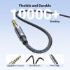 imageUGREEN 35mm Audio Cable Braided 4Pole TRRS HiFi Stereo Jack Shielded Male to Male AUX Cord Compatible with iPad Samsung Phones Tablets Car Home Stereos Headphones Speaker 3FT10FT