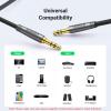 imageUGREEN 35mm Audio Cable Nylon Braided Aux Cord Male to Male Stereo HiFi Sound for Headphones Car Home Stereos Speakers Tablets Compatible with iPhone iPad iPod Echo More 3FT10FT