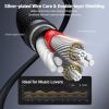 imageUGREEN 35mm Audio Cable Nylon Braided Aux Cord Male to Male Stereo HiFi Sound for Headphones Car Home Stereos Speakers Tablets Compatible with iPhone iPad iPod Echo More 3FT10FT