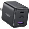 imageUGREEN 3Port 30W USB C Charger GaN II Compact iPhone Charger Fast Charging Type C Power Adapter for iPhone 171615 Series Samsung Galaxy S252423 iPad Matt Black