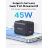 imageUGREEN 45W USB C Charger for iPhone 17 2025 GaN ll Tech PPS 3 Port Super Fast Charger Block for iPhone 171615 Pro Max Galaxy S25S24 Ultra Pixel iPad MacBook and More Series Matte Black