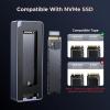 imageUGREEN 80Gbps M2 NVMe SSD Enclosure with Cooling Fan Compatible with Thunderbolt 543USB 4 MKeyMampampB Key 8TB NVMe 2280 SSD Works with Mac M4 Pro