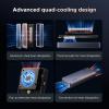 imageUGREEN 80Gbps M2 NVMe SSD Enclosure with Cooling Fan Compatible with Thunderbolt 543USB 4 MKeyMampampB Key 8TB NVMe 2280 SSD Works with Mac M4 Pro