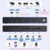 imageUGREEN 8K Displayport KVM Switch 2 in 1 Out DP14 with 4 USB 30 Ports3 USBA  1 USBC Support 8K60Hz 4K240Hz Share 1 Monitor Keyboard Mouse UDisk Printer with 2 DP Cables 2 USB A to C Cables
