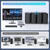 imageUGREEN 8K60Hz HDMI KVM Switch 4 Computers with 4 USB 30 Ports Aluminum KVM Switches Share One Monitor Keyboard Mouse Hard Drives Printer with 4 HDMI Cables 4 USB Cables and Desktop Controller