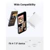 imageUGREEN Cell Phone Stand Holder for Desk Adjustable Compatible with iPhone 13 12 Pro Max 11 SE XS XR 8 Plus 6 7 Galaxy Note20 S20 S10 S9 S8 Foldable BlackWhite