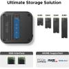 imageUGREEN Dock ampamp Stand for Mac mini M4 M4 Pro with NVMe SSD Enclosure 3 USB A 10Gbps USB C Data Port SD Card Reader Silver