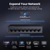 imageUGREEN Ethernet Switch 5 Port Gigabit Ethernet Splitter Plug ampamp Play Wall Mount ampamp Desktop Network Switch Hub Unmanaged Compact with LED Fanless Quiet for Internet Cable Laptop Router NAS35499US