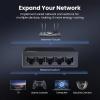 imageUGREEN Ethernet Switch 5 Port Gigabit Ethernet Splitter Plug ampamp Play Wall Mount ampamp Desktop Network Switch Hub Unmanaged Compact with LED Fanless Quiet for Internet Cable Laptop Router NAS35492US