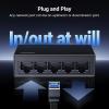 imageUGREEN Ethernet Switch 5 Port Gigabit Ethernet Splitter Plug ampamp Play Wall Mount ampamp Desktop Network Switch Hub Unmanaged Compact with LED Fanless Quiet for Internet Cable Laptop Router NAS35492US
