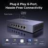 imageUGREEN Ethernet Switch 6 Port PoE Switch 4 PoE60W and 2 Gigabit Uplink Plug ampamp Play AutoVLANExtend Mode Sturdy Metal Desktop or Wall Mount Network Splitter Hub for Security Camera IP Phone