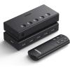 imageUGREEN HDMI Switch 5 in 1 Out 4K60Hz HDMI Splitter with Remote 5 Port Switcher Selector Box Support 3D CEC HDR HDCP22 Compatible with PS543 Xbox Nintendo Switch Roku TV Fire Stick BlackBlack