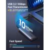 imageUGREEN M2 NVMe SSD Enclosure 10Gbps USB 32 Gen 2 10 Gbps to NVME MKeyBM Key Solid State Drive External Enclosure Support UASP Trim for 22302242 22602280 NVME SSDs