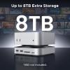 imageUGREEN Mac mini M4 Dock and Stand DP Hub for Mac mini M4 and M4 Pro 2024 with M2 NVMe SSD Enclosure 4K144Hz DP10G USB AC SDTF Audio