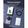 imageUGREEN MagFlow MagSafe Charger for iPhone 16 Qi Wireless Charger Stand 2in1 Mag Safe Charger Stand Compatible with iPhone 1717 Air17 Pro17 Pro Max1615141312 Series AirPods 32Pro