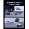imageUGREEN MagFlow MagSafe Charger for iPhone 16 Qi Wireless Charger Stand 2in1 Mag Safe Charger Stand Compatible with iPhone 1717 Air17 Pro17 Pro Max1615141312 Series AirPods 32Pro