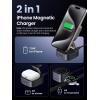 imageUGREEN MagFlow Magnetic Foldable Charging Station 2in1 Fast Wireless Charger Compatible with iPhone 17 17 Air 17 Pro 17 Pro Max 16 15 14 13 12 Airpods3 2 Pro No AC Adapter