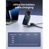 imageUGREEN MagFlow Qi2 3in1 Charger Station for iPhone 16 Foldable Wireless Charger Stand Compatible with iPhone 1615141312 Series AirPods 32Pro Smartwatch Included 30W Adapter