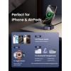 imageUGREEN MagFlow Qi2 Magnetic Foldable Charging Station 2in1 Fast Wireless Charger Compatible with iPhone 1717 Air17 Pro17 Pro Max 16 15 14 13 12 Airpods3 2 Pro No AC Adapter Dark GreyDark Grey