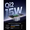 imageUGREEN MagFlow Qi2 Magnetic Foldable Charging Station 2in1 Fast Wireless Charger Compatible with iPhone 1717 Air17 Pro17 Pro Max 16 15 14 13 12 Airpods3 2 Pro No AC Adapter Dark GreyDark Grey