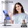 imageUGREEN Magnetic Phone Stand Compatible with MagSafe Holder for Desk Ergonomic Design Adjustable Aluminum Cell Phone Stand Compatible for iPhone 17 Air 16 15 14 13 12 Pro Max and MagSafe Case GreyGrey