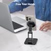 imageUGREEN Magnetic Phone Stand Compatible with MagSafe Holder for Desk Ergonomic Design Adjustable Aluminum Cell Phone Stand Compatible for iPhone 17 Air 16 15 14 13 12 Pro Max and MagSafe Case GreyBlack