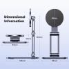 imageUGREEN Magnetic Phone Stand Compatible with MagSafe Holder for Desk Ergonomic Design Adjustable Aluminum Cell Phone Stand Compatible for iPhone 17 Air 16 15 14 13 12 Pro Max and MagSafe Case GreyGrey
