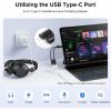 imageUGREEN Magnetic USB C Splitter 1 in 2 Out Dual USB C Headphone and Charger Type C Audio Adapter with PD 60W Fast Charging Dongle Cable for iPhone 17 Pro Max Galaxy S25 Pixel 10 iPad Pro Switch 2