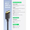 imageUGREEN Micro USB 30 Cable USB 30 Type A Male to Micro B Cord Compatible with Samsung Galaxy S5 Note 3 Camera Hard Drive and More 15ft6FT