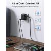 imageUGREEN Multi Plug Outlet Extender with Surge Protection Compact 4Sided 8Port Design GaN Power Strip with 20W PD Charging for iPhone iPad Series College DormOfficeHomeTravel Essentials 2025