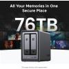 imageUGREEN NASync DXP2800 2Bay Desktop NASNetwork Attached Storage Diskless Bundle with HDMI Cable Right Angle 4K 90 Degree HDMI Cord 33FT