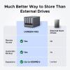 imageUGREEN NASync DXP4800 4Bay Desktop NASNetwork Attached Storage Diskless Bundle with HDMI Cable Right Angle 4K 90 Degree HDMI Cord 66 FT