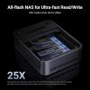 imageUGREEN NASync DXP480T Plus 4 Bay AllFlash SSD NAS Diskless Bundle with Cat 8 Ethernet Cable 6FT High Speed Braided 40Gbps 2000Mhz Network Cord