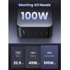 imageUGREEN Nexode 100W GaN USB C Laptop Charger 5Port Fast Charging Power Adapter Compatible with MacBook ProAir iPhone 171615 Series Galaxy S25S24 Pixel 109 iPad Air Steam Deck