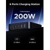imageUGREEN Nexode 200W GaN USB C Charging Station 6Port Desktop Charger for MacBook ProAir iPad ProAir iPhone 171615 Series Galaxy S25S24 Ultra Pixel 109 Steam Deck