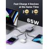 imageUGREEN Nexode 65W GaN USB C Charging Station 4Port Desktop Charger with 2 USBC and 2 USBA for iPhone 171615 Galaxy S25S24 Ultra Pixel 109 iPad Pro MacBook ProAir Steam Deck