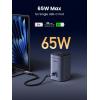 imageUGREEN Nexode 65W GaN USB C Charging Station Stand Foldable 3Port Desktop Charger with 15W Qi2 MagSafe Wireless Charging Stand for iPhone 171615141312 Galaxy S25S24 Pixel 109 iPad Air