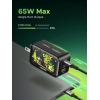 imageUGREEN Nexode 65W GaN USB C Wall Charger 3Port Compact Foldable Fast Charger Power Adapter for iPhone 171615 Series Galaxy S25S24 Pixel 109 MacBook ProAir Dell XPS iPad Pro BlackKinich